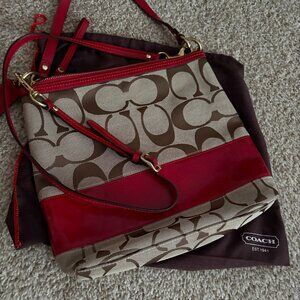 Coach Red Leather Tote